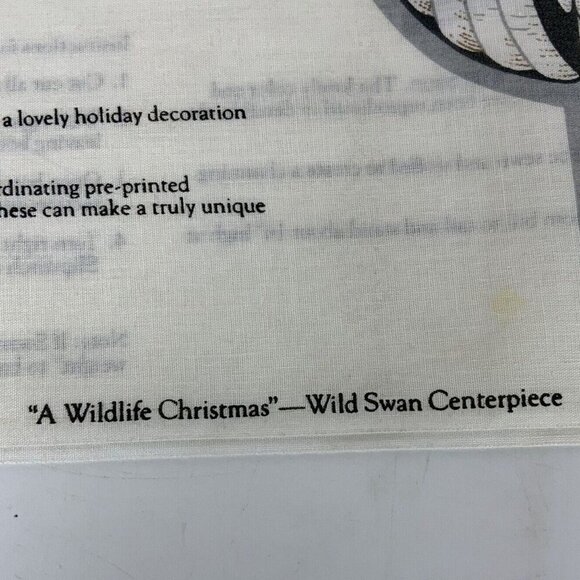 Cranston Print Works Cut and Sew Panel Wildlife Christmas Wild Swan Centerpiece - Picture 2 of 4